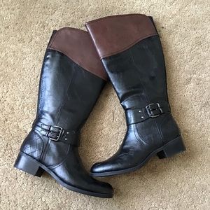 LIKE NEW Unisa boots black and brown wide calf